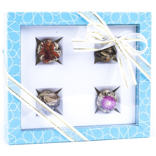 Zestaw 4 herbat kwitnacych - BŁĘKITNY. / szt.